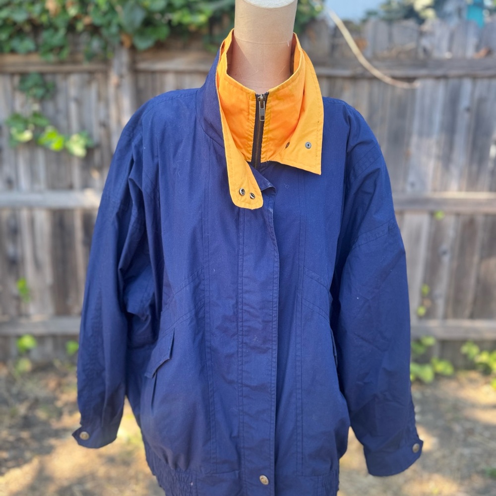 London Fog Navy and Mustard Ski Jacket